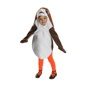 STAR WARS Disney Porg Toddler Halloween‎ Costume Hooded W/ Romper & Tights 2T-3T